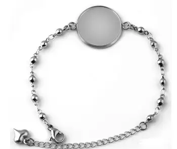 

5pcs New listing DIY pure stainless steel heart inside 12MM/14MM/16MM/18MM/20MM bracelet