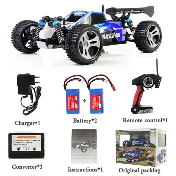 Wltoys A959 Радиоуправляемая машина 4WD 2,4G высокоскоростные игрушки с дистанционным управлением, внедорожный Радиоуправляемый монстр-Трак, автомобиль 45 км/ч, Автомобильные Игрушки для мальчиков - Цвет: With color box