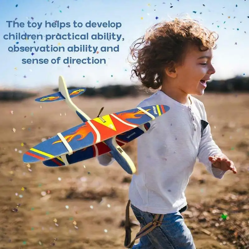 

Hand Throwing Airplane Free-flying Fix Wing Foam Capacitor Electric Glider DIY Plane Model Educational Toy for Kids Gifts