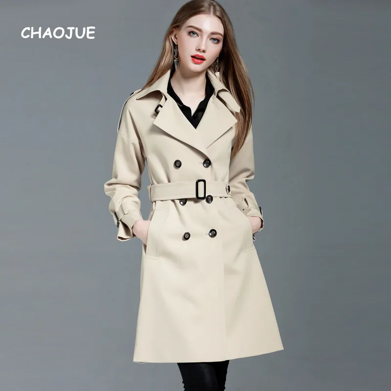 CHAOJUE Brand Europe Women Long Trench New Arrivals