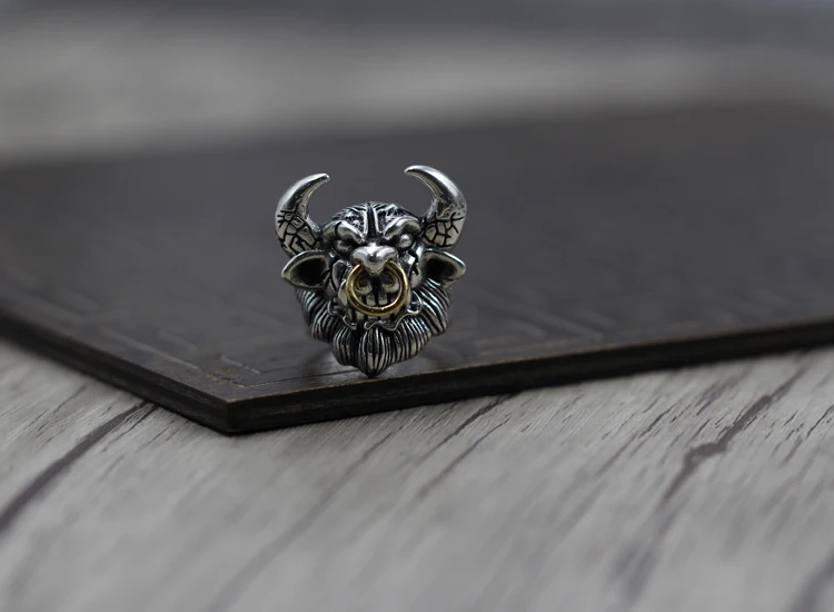Кольцо из серебра 925 пробы с демоном властителя в стиле ретро|sterling silver rings|silver ringring