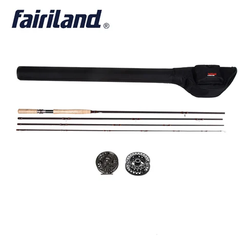 Carretel de Combinação com Haste Fly Fishing Combo Portátil Completo 9 e 10 11 e 12 4.2 m 14′ 4 Seções Voar Vara Saco Grande Caramanchão Mosca Preta