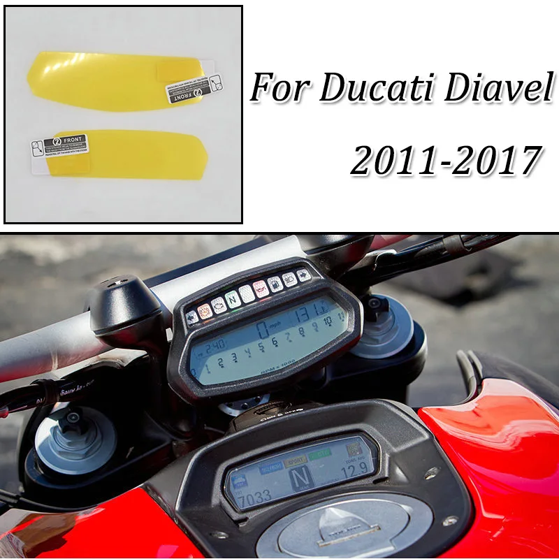 Diavel moto Cluster Scratch Protection Film Instrument Dashboard Cover Guard TPU Blu-ray for Ducati 2011-2017 Diavel (3)