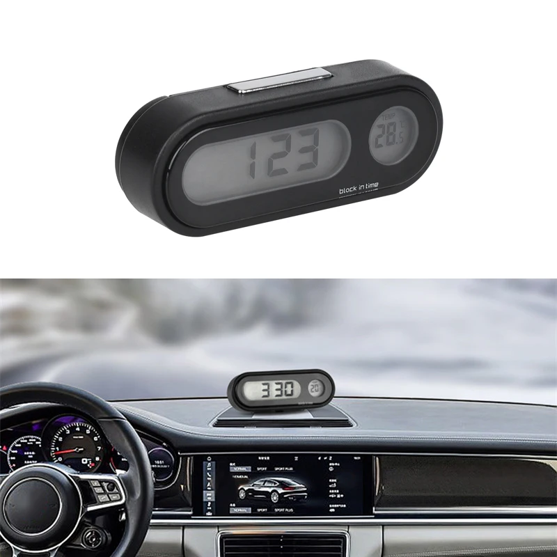 

Car Mini Electronic Clock Time Luminous Thermometer For Mitsubishi Asx Lancer 10 Outlander Pajero Sport 9 L200 Galant Grandis
