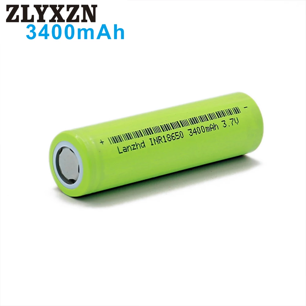 10PCS NEW 18650 3.7v Battery Lithium li ion 3400mah 30A Rechargeable INR18650 For flashlight batteries | Электроника