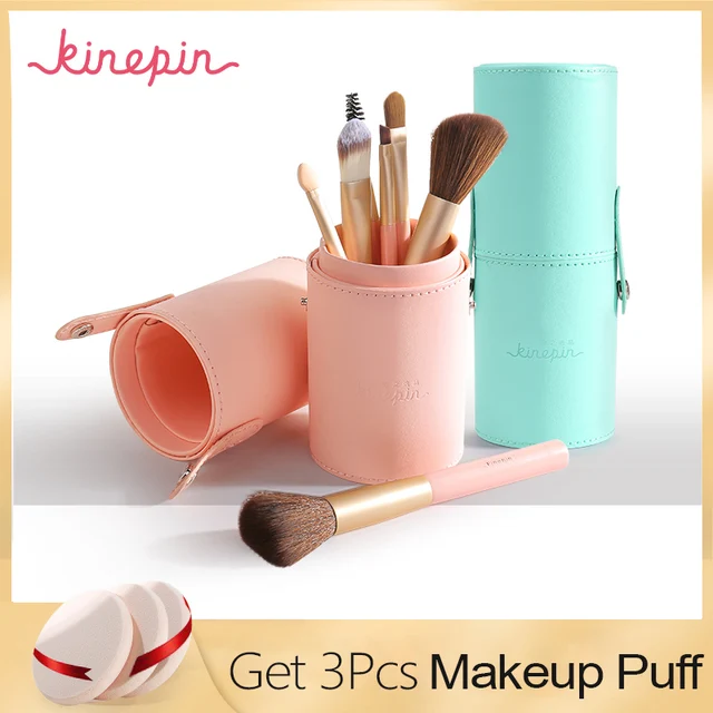 Special Price KINEPIN Brand Compact 7pcs Makeup Brushes Set Kit Travel Essential Portable PU Studio Brush Holder Tube Leather Cup Container Special Price KINEPIN Brand Compact 7pcs Makeup Brushes Set Kit Travel Essential Portable PU Studio Brush Holder Tube Leather Cup Container