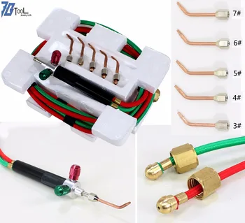 

Free shipping !!Soldering Cutting Torch Mini Welding Torch Little Smith Gas Torch Jewelry Tools 1 Set with 5 Tips