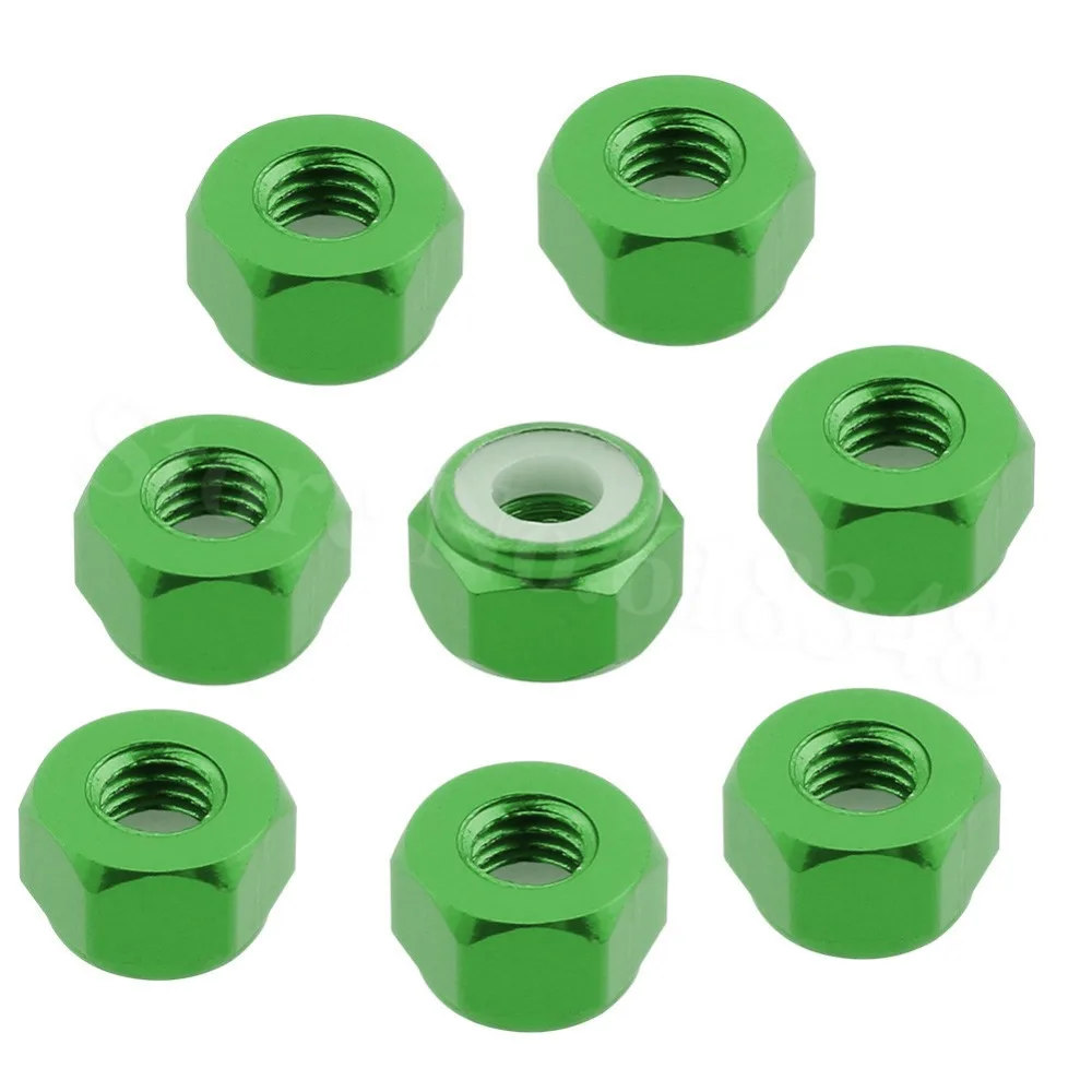 8pcs/Set HSP 102048 Aluminum Nylon Lock Nuts M3 02102 For 1:10th RC Car Upgrade Parts | Игрушки и хобби