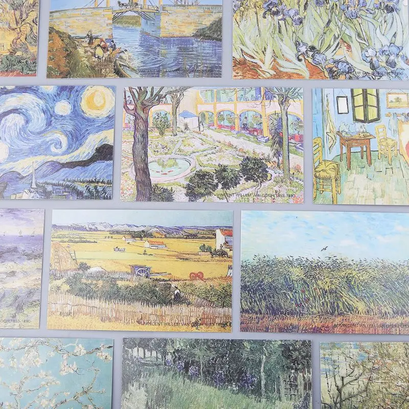 

30 Sheets Famous Person Paintings Retro Vintage Postcard Christmas Gift Card Wish Poster Cards 10166