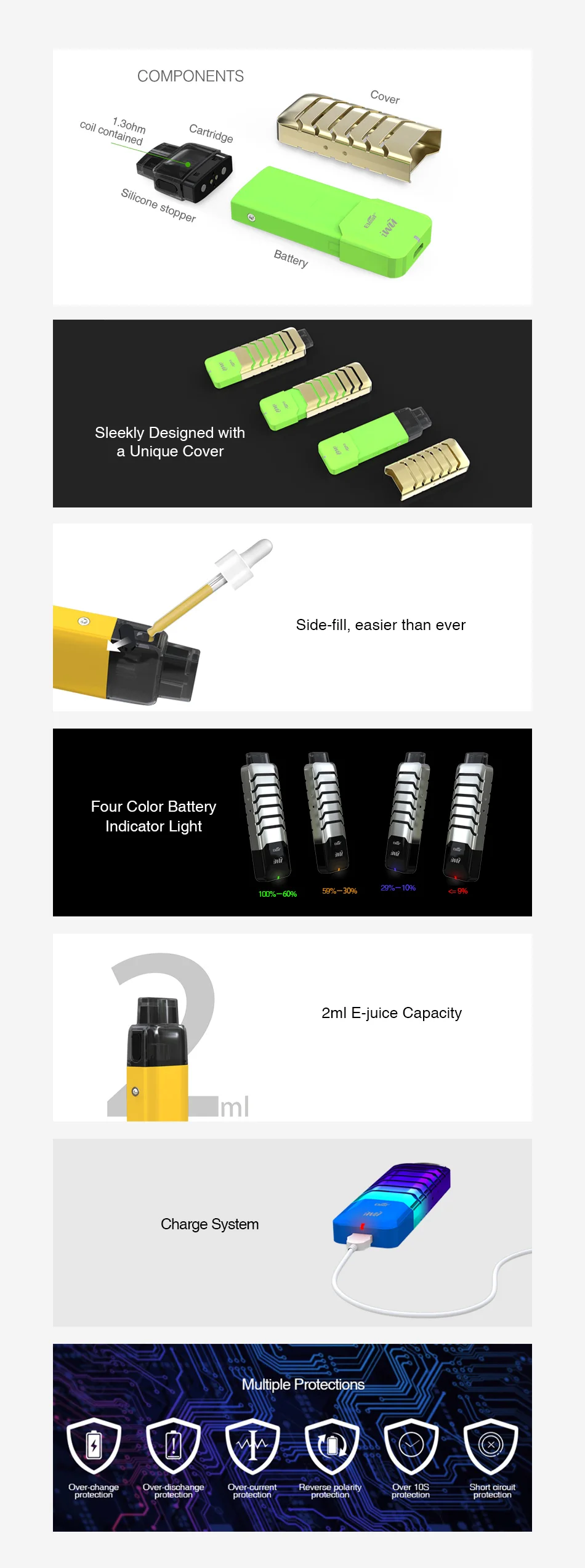Eleaf iWũ 15W Pod Starter Kit 700mAh