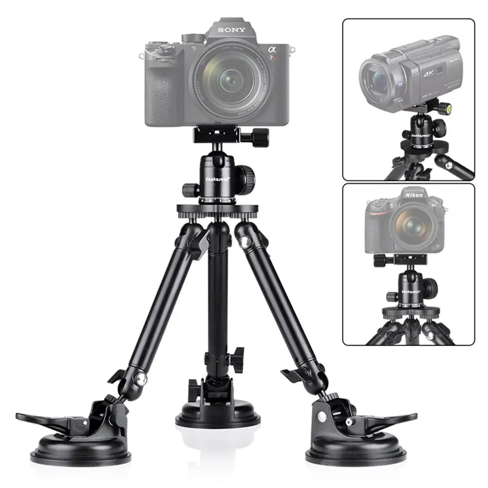 

Heavy Duty Vacuum Triple Suction Cup Holder for Nikon 1 Canon EOSM SONY E System Mirrorless Cam Car Roof Top Windscreen Filming