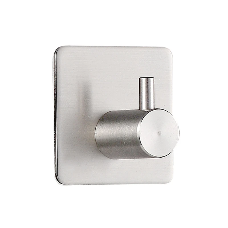 

Hot Sale Bathroom Hooks Single Adhesive Bathroom Hook Household Kitchen Sundries Hang Hook Stainless Steel Bathroom Storage