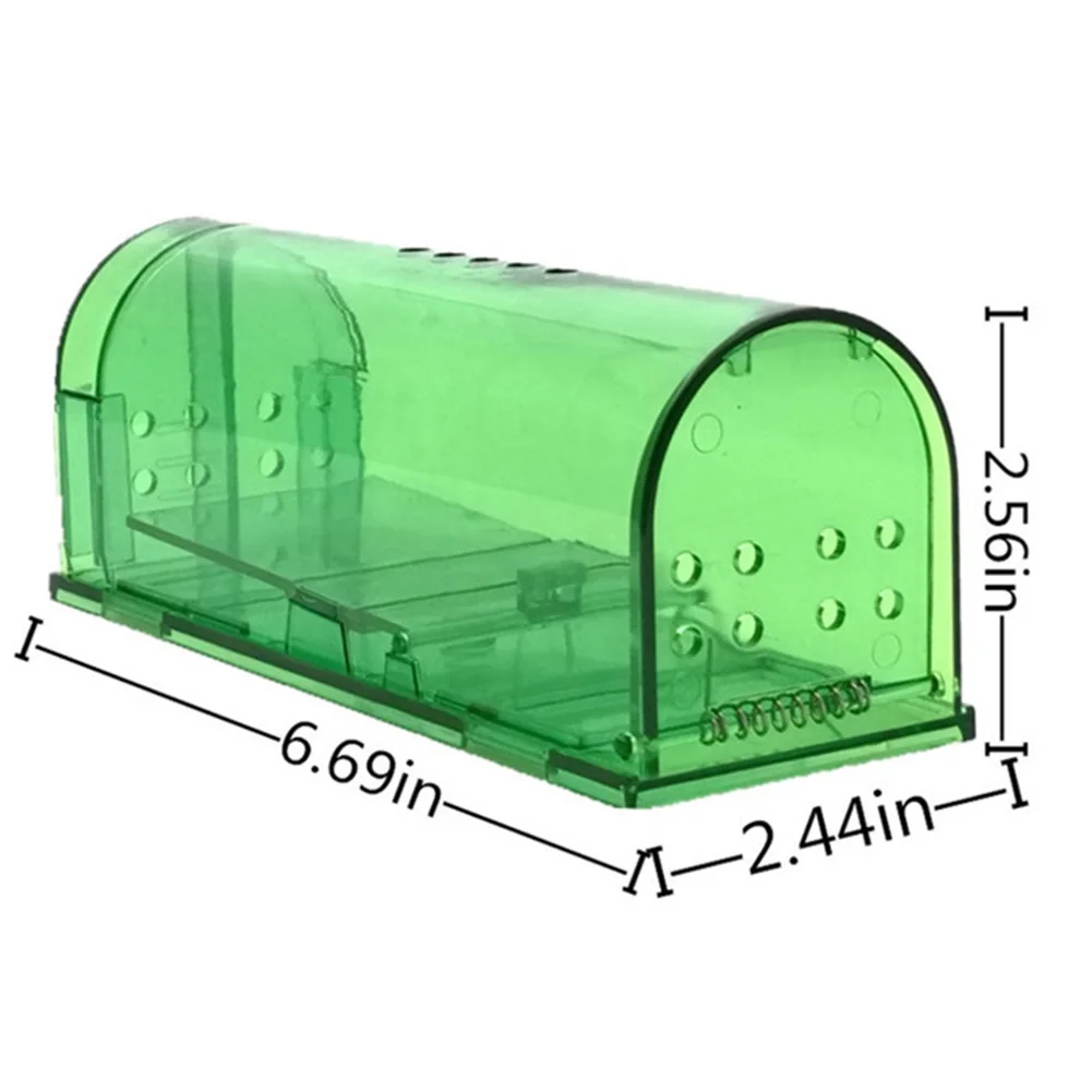 2 шт. чехол-ловушка для мыши, пластиковая многоразовая ловушка для крыс, клетка для грызунов, вредителей, гуманная большая живущая ловушка для домашнего сада