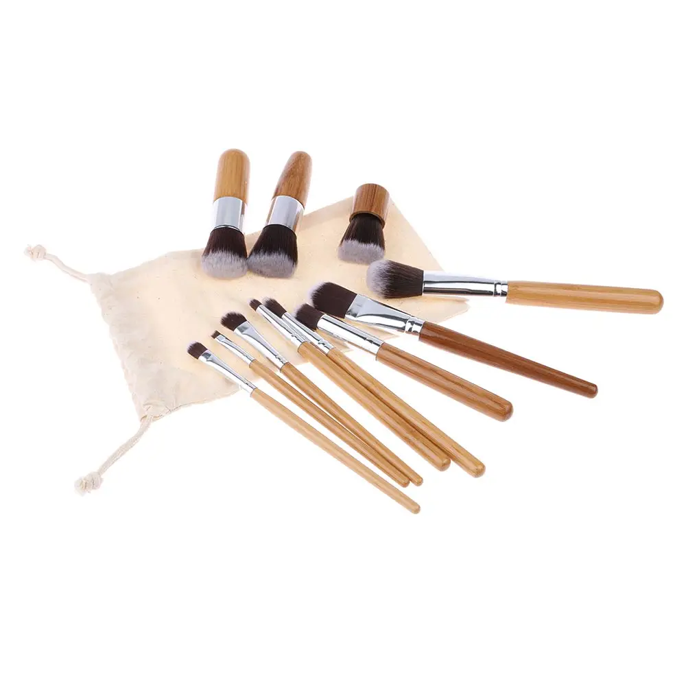 15 Colors Concealer EyeShadow Palette Kit with 11Pcs Bamboo Makeup Powder Brush