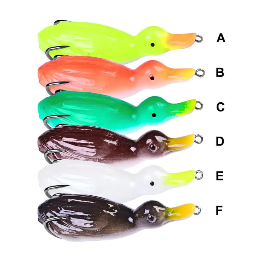 6pcs 21g/10.5cm Soft Duck Fishing Lure Bait Topwater Plastic Life like