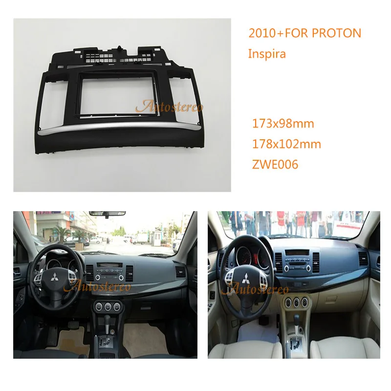 

Car Radio Fascia for PROTON Inspira 2010+,MITSUBISHI Lancer X, Galant Fortis 2007+ Stereo Dash CD Facia 08-006