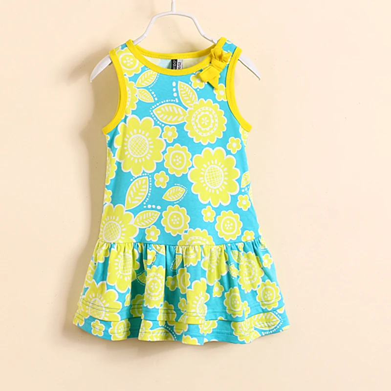 Новое поступление Летнее Детское платье модные свободные платья для девочек|dress