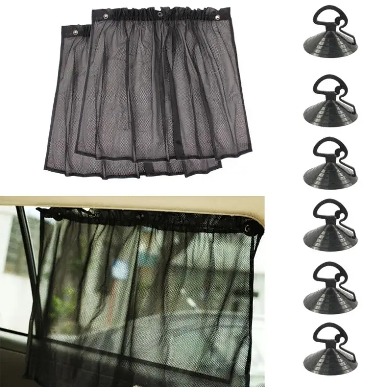 1 Pair Adjustable Car Sun Shade Window Car Window Mesh Interlock Curtain UV Sunshade Visor Accessories 1 Pair Adjustable Car Sun Shade Window Car Window Mesh Interlock Curtain UV Sunshade Visor Accessories