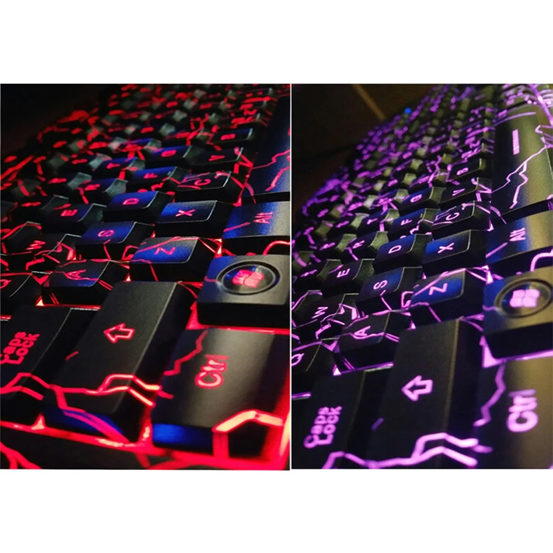  Newest M300 English/ Russian Gaming Keyboard Mouse Combos Colorful Breathing RGB/LED Backlight USB 