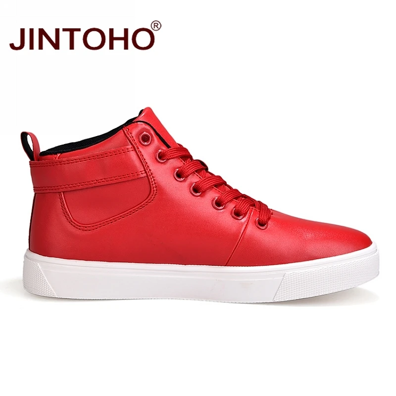 JINTOHO/брендовая Зимняя мужская обувь; модные мужские кожаные ботинки; белые ботильоны; повседневные зимние ботинки для мужчин; botas hombre