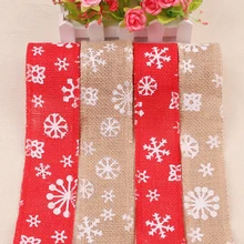 5*20 см из льна для стула пояса Рождественский стул банты Свадебная вечеринка события Рождество банкет Декор Украшение домашний текстиль