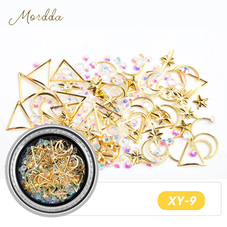 MORDDA 2019 Gold 3D Nail Rhinestones Crystal Stones For Art Decorations DIY Design Manicure Diamonds Accessoires | Красота и здоровье
