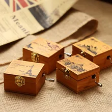 Ручной Тип мини музыкальная шкатулка деревянная уточнение музыкальный Gfit