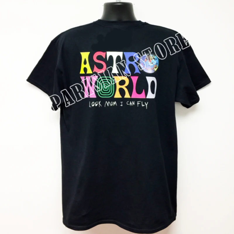 Трэвиса Скотта ASTROWORLD look mom i can fly CONCERT MERCH летние мужские и женские хлопковые футболки хип-хоп уличные костюмы