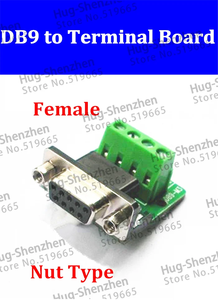 Wholesale Nut type 30 pcs female DB9 Serial Port to terminal RS232 RS485 Terminals breakout board pin 1/2/5/6 | Компьютеры и офис