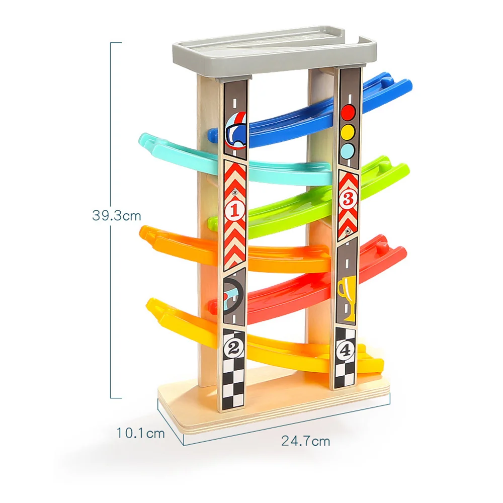 Деревянная игрушечная машинка гоночный трек мини инерционная машина скользящая игрушка малыш рампа гонщик раннее развитие автомобиля/поезд игровой набор детские игрушки