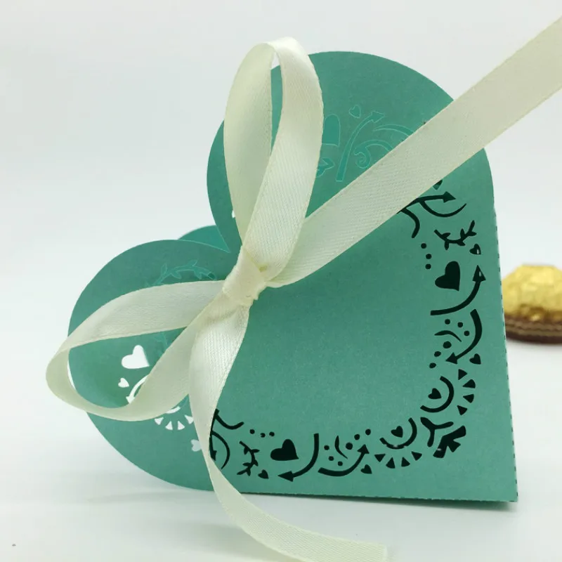 50 шт. красочный лазер с кружевным цветком коробка конфет на свадьбу свадебный подарок для гостя свадебные сувениры и Подарочная коробка 5z SH152