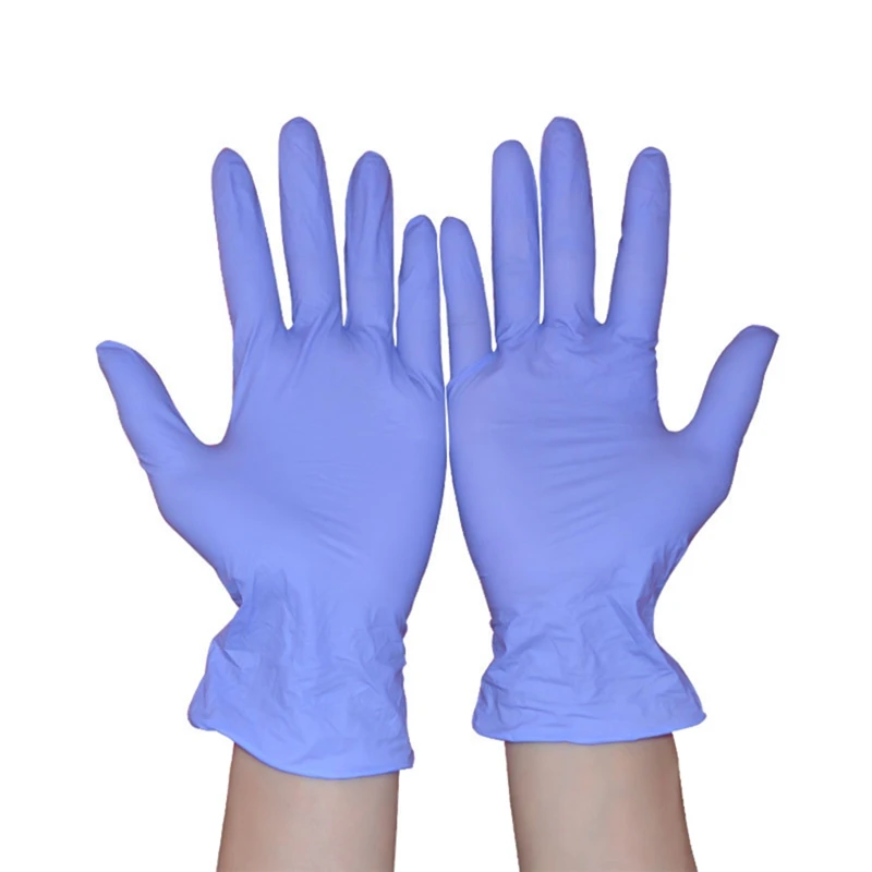 

100 Pcs Medical Purple Nitrile Disposable Gloves Strong Home Cleaning Disposable Food Gloves Cleaning Gloves