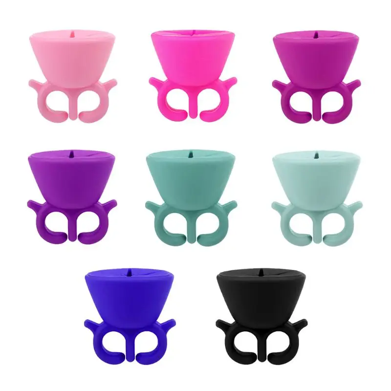 

Silicone Rings Nail Polish Bottle Holder DIY Nail Art Varnish Clip Storage Case Rack Manicure Tools Convenient
