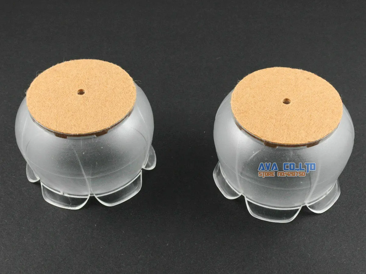12 Pcs 45*34mm Chair Leg Cap Rubber Feet Protector Pad Flower Cover Felt Base