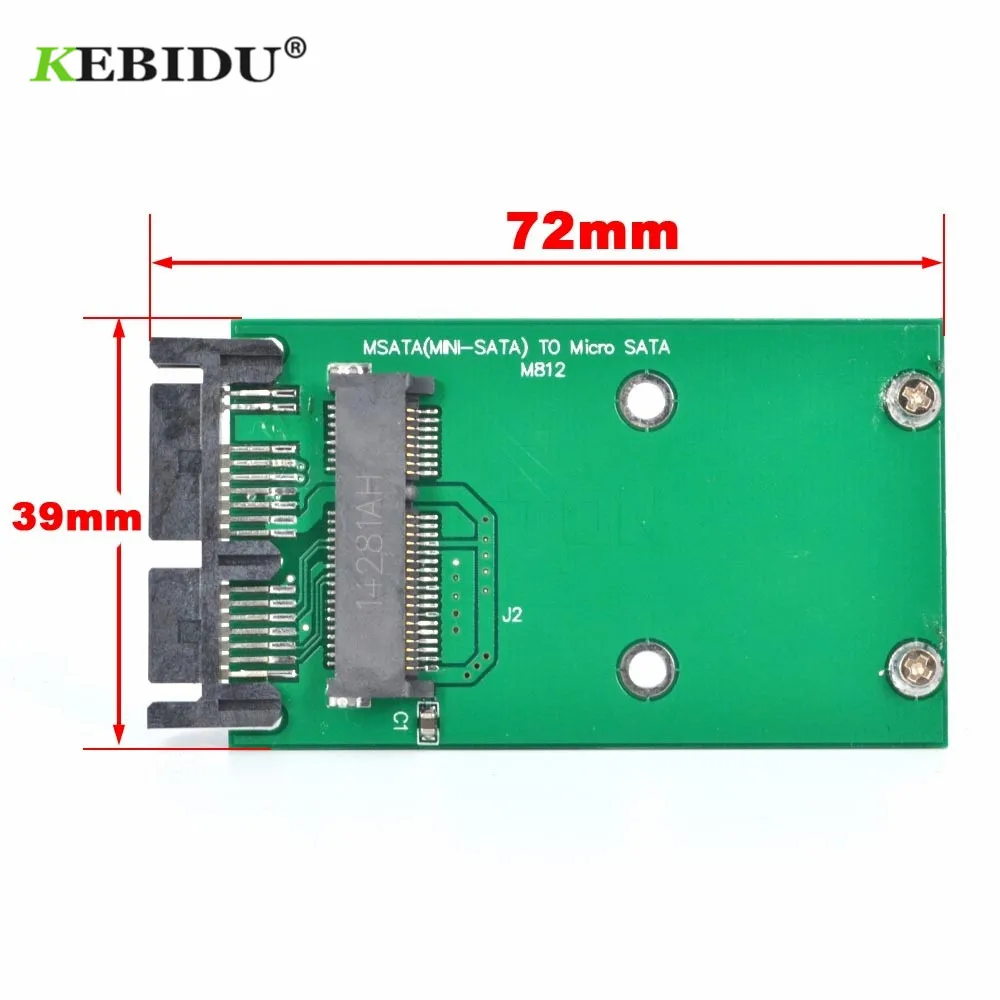 Kebidu Новое поступление Mini PCI-e PCIe mSATA 3x5 см SSD to 1,8 Micro SATA адаптер конвертер карта msata to Micro Sata SSD адаптер