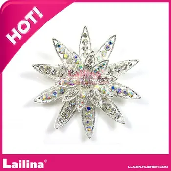 

Beautiful crystal AB rhinestone flower brooch for garment wedding invitation