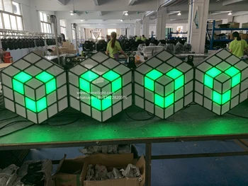 

Professional Stage Backdrop LED 3D Magic Cube Wall for Wedding Party DJ Event