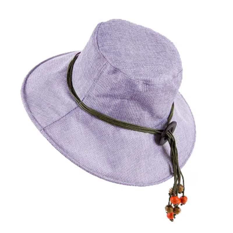 FS дамские шляпы летние пляжные с широкими полями складные шляпы от солнца для женщин флоппи дышащий открытый козырек кепки для девушек Sombrero Mujer - Цвет: Pale Purple
