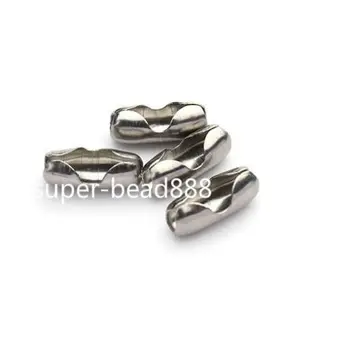 

2000pcs Stainless Steel Ball Chain Caps Clasp Connector 2.4 DIY Necklace 9mm