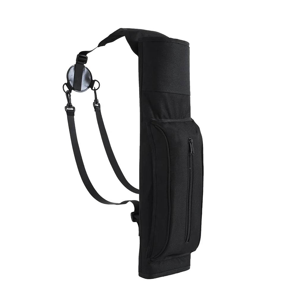 Black Large Capacity Back Archery Quiver Arrow Holder Belt Bag Outdoor Bow Arrowfor Recurve Practice Hunting Accessories Storage