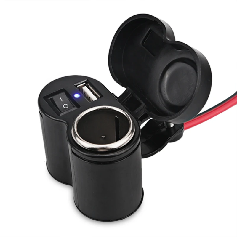 

Waterproof Motor Motorcycle USB Charger Socket Port 12v USB Motorcycle Socket 12v Cigarette Lighter Motor Motorbike USB Charger