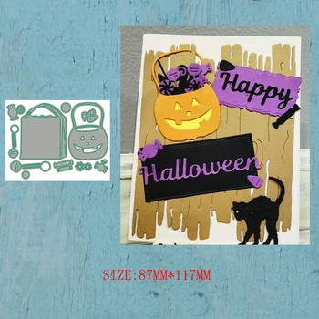 

LLove CCraft Halloween Candy and Bucket Metal Cutting Dies for DIY Scrapbooking Album Paper Cards Decorative Crafts Embossing