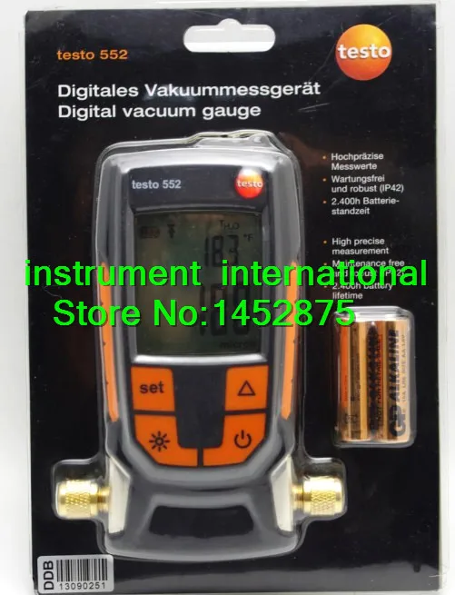 Цифровой вакуумный измерительный прибор Testo 552 0560 0 5522 мбар|vacuum gauge|digital vacuum gaugedigital |