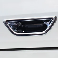 1 stücke Hinten Schwanz Tür Bowl Trim Chrome abdeckung aufkleber Fit für X TRAIL X-trail Xtrail Rogue T32 2014 zu 2019 hinten tür bogen Styling