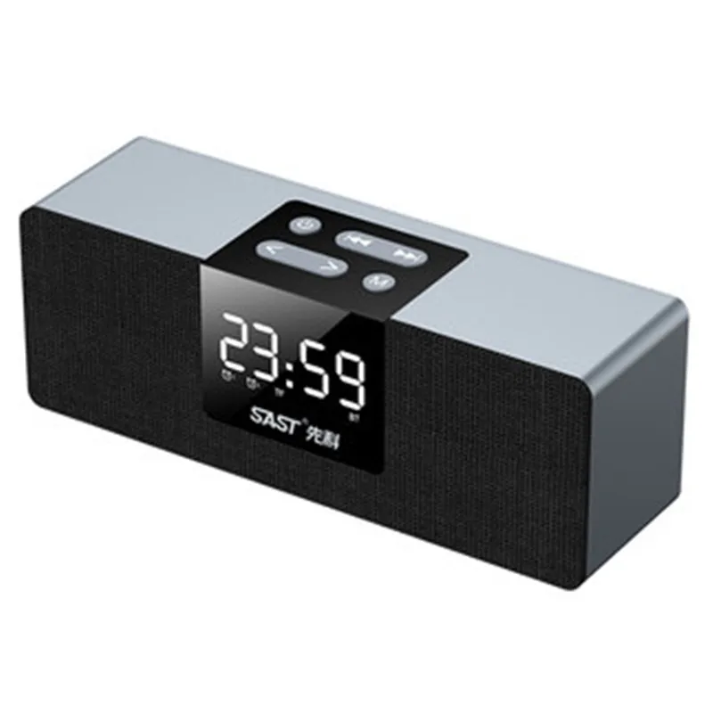 

Household Bedside smart speaker Clock Multi function music alarm clock FM Radio Mini Bluetooth Sound quality is clear and stable
