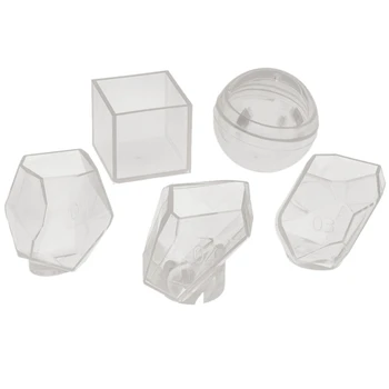 

5 Pieces Resin Casting Molds, Clear Jewelry Diy Silicone Making Mould Tool For Crafting, Resin Epoxy Jewelry Making, Including