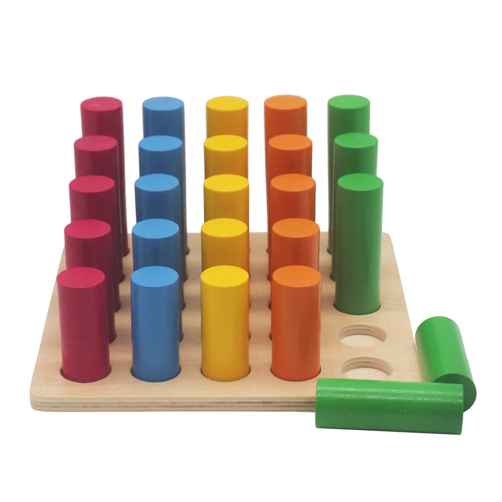 

Cylinder Blocks Montessori Educational Wooden Toys Preschool Wooden Montessori Toys Learning For 2 3 4 Year Olds B1386T