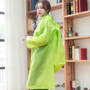 

Rain Coat Women Waterproof Transparent Raincoat With School Bags Female Adult Petty Coat Rainsuit Rainwear Hiking Tour Raincoat