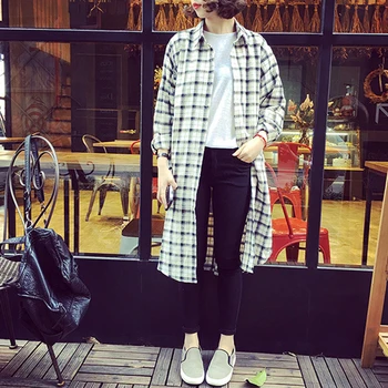 

Women's Casual Shirts Streetwear Vintage Long Style Ladies Loose Shirts