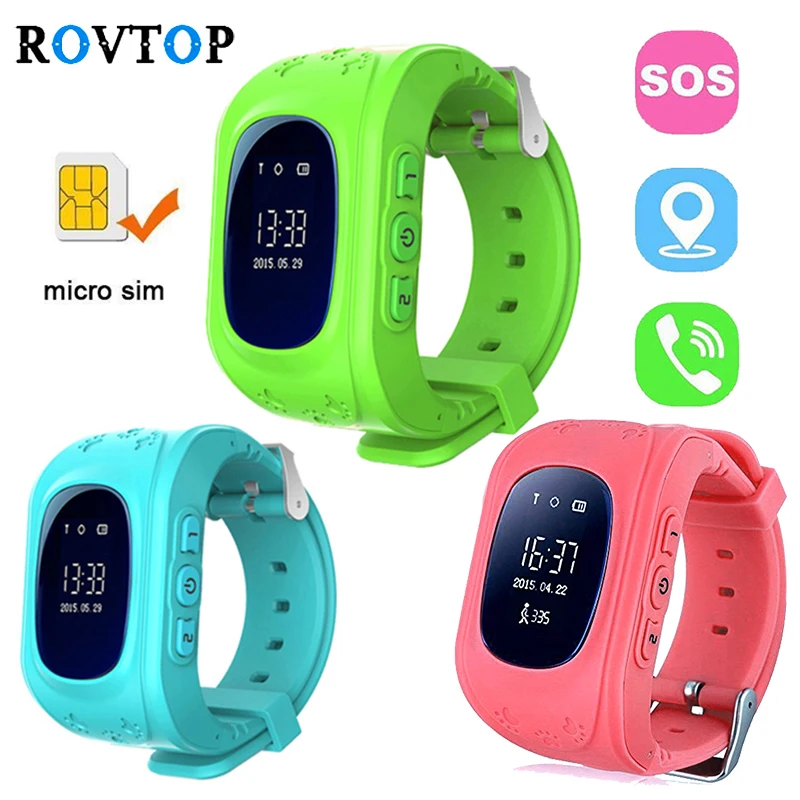 

Rovtop Q50 Smart Watches for Children Kids Baby GPS Tracker Smart Watch SOS Remote Monitor Support SIM Card for iOS Android Z35